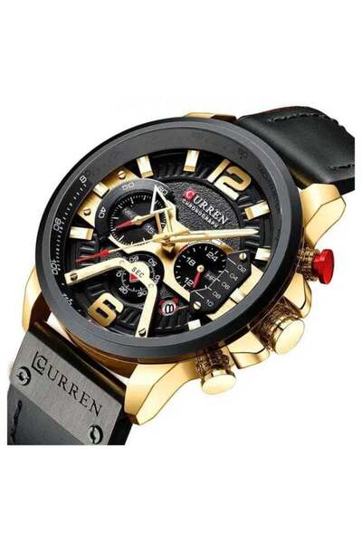 Curren 8329 Chronograph Men's Casual Sport Leather Wrist Watch