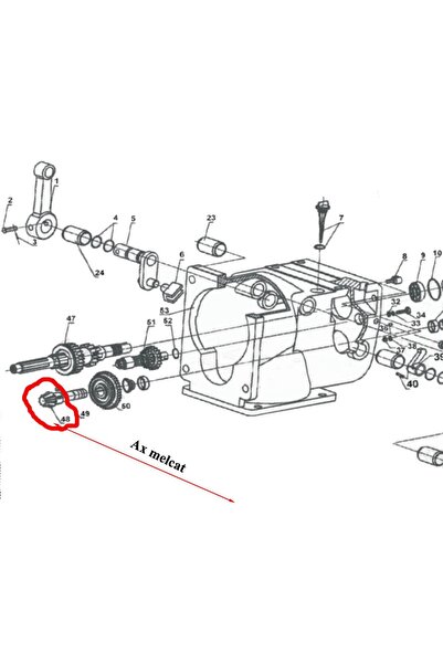 RURIS Arbore șurub pentru cultivator cu motor Ruris1001Ksd (9 dinți)