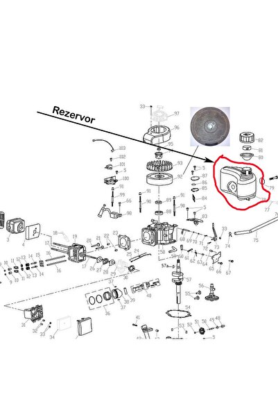 RURIS Rezervor de benzină pentru mașina de tuns iarba Dac 120XL
