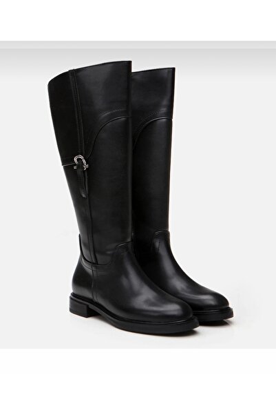 BARIŞ AKBULUT Diz Altı Binici Çizme Vegan Deri