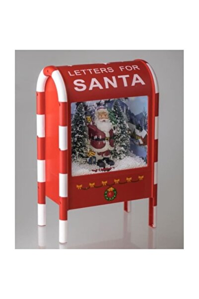 AB HOMES Christmas Decoration - Santa Mailbox 33 cm with LED Light and Music