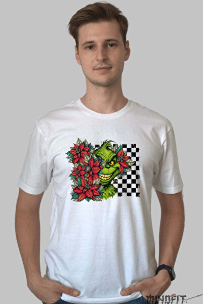 GILDAN Tricou De Craciun Grinch Printre Poinsettia Barbat