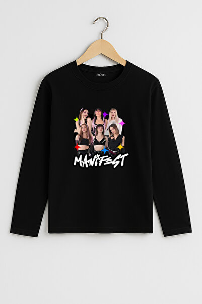 BLITZIST Manifest (tnt-10380) Tasarım Baskılı Uzunkollu Tişört (4-13 Yaş)