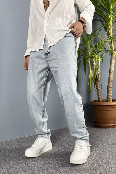 Alışveriş Sokağı Blugi Boyfriend albastri