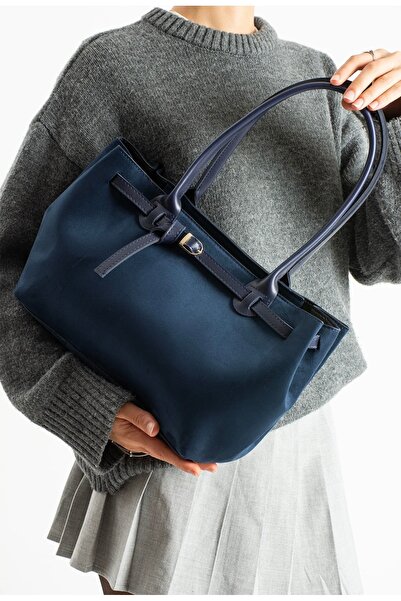 grand coco Жіноча елегантна деталізована темно-синя замшева сумка через плече