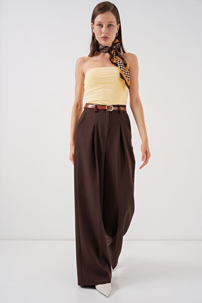 Hiccup Bdart High Waist Pleated Palazzo Pants