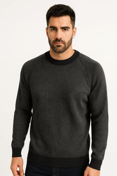 Markova Uzun Kollu Viscon Karışımlı Standart Fit Normal Kesim Bisiklet Yaka D...