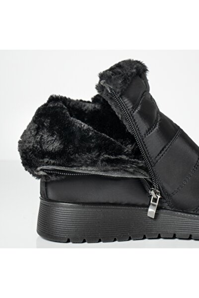 BMoD Women's black short boots with zipper and thick sole MOD14124