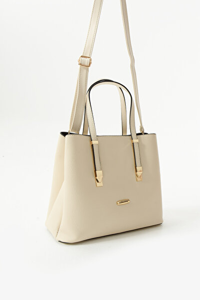 Lifonbag Women's 4 Compartment Simple Stylish Shoulder and Hand Bag with Gold Accessories