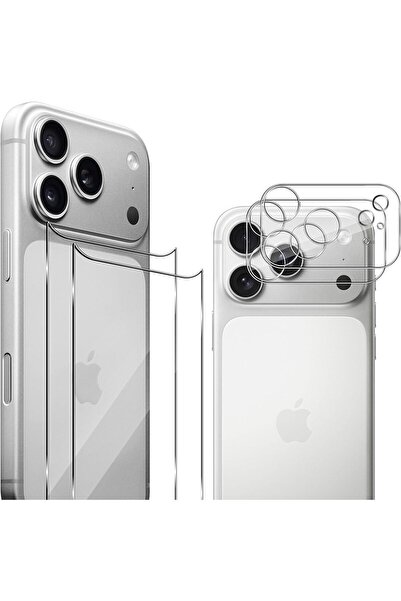 aheaks iPhone 17 Pro Max Nano Cam Arka Ekran Koruyucu ve Kamera Koruyucu, 9H ...