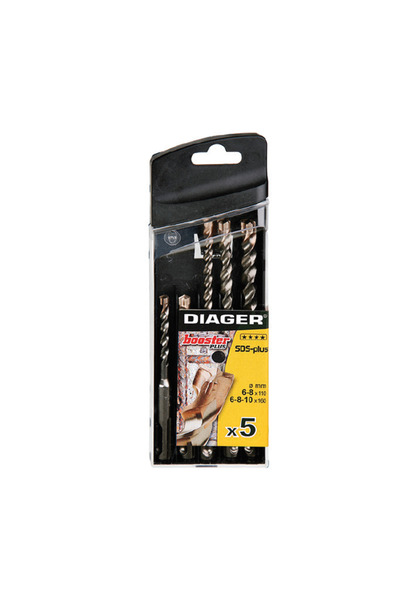 DIAGER Truse burghie SDS-plus pentru beton cu armatura Booster PLUS 5 piese