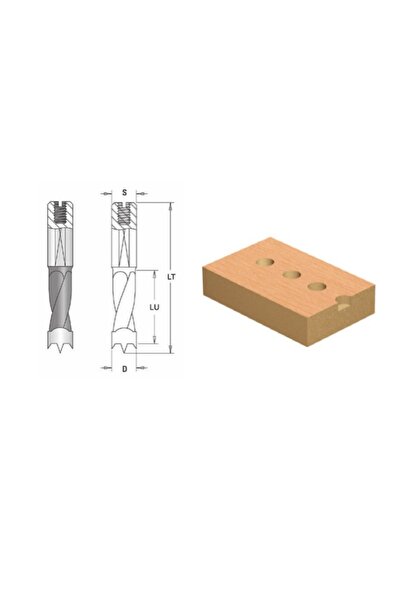 ELBE Burghiu CMS gauri infundate coada cilindrica aplatisata surub reglaj D10...