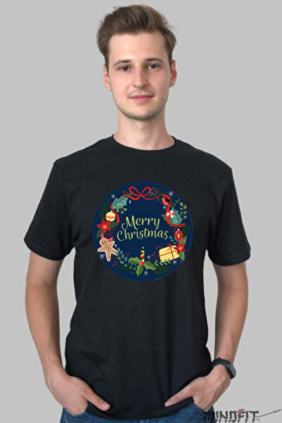 GILDAN Tricou De Craciun Coroana Festiva Merry Christmas Barbat