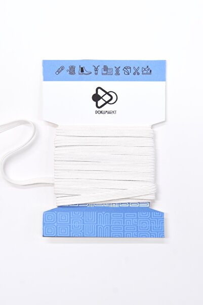 Dokumarkt 6 mm Flat Sewing Elastic - Binder Book Waistband Sheet Elastic - 10 Meters
