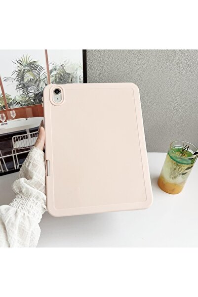 UnDePlus Apple iPad Air 11Inch M2/M3 Air 4/5Th Generation 10.9 Case Flexible Silicone Back Rubber Cover with Pencil Compartment