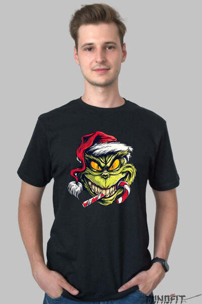 GILDAN Tricou De Craciun Grinch Cu Acadea Barbat