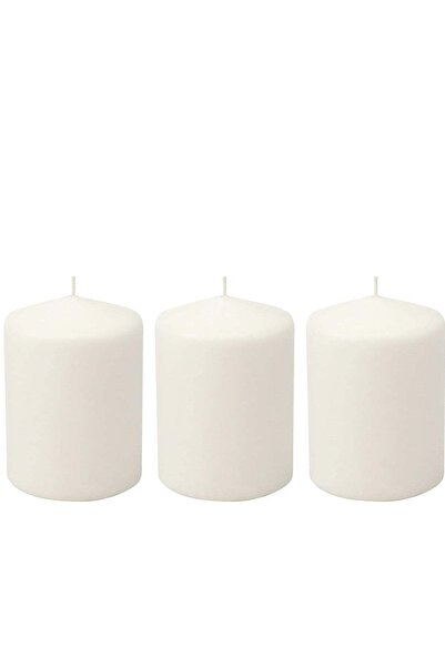 Generic Lukadah Premium Quality Unscented Pillar Candles 2 x 2 Inch - Set of 3
