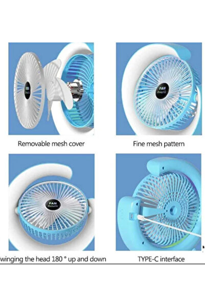 Mihai Andowl Q FS800 rotating desk fan with RGB LED lighting