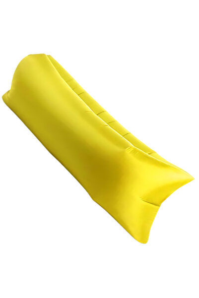 SDEPOT inflatable mattress, for camping or beach, Lazy Bag type, yellow
