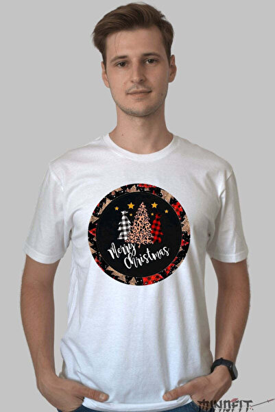 GILDAN Merry Christmas Men's Christmas T-Shirt Festive Trees