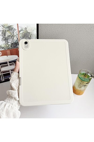 UnDePlus Apple iPad Air 11Inch M2/M3 Air 4/5Th Generation 10.9 Case Flexible Silicone Back Rubber Cover with Pencil Compartment