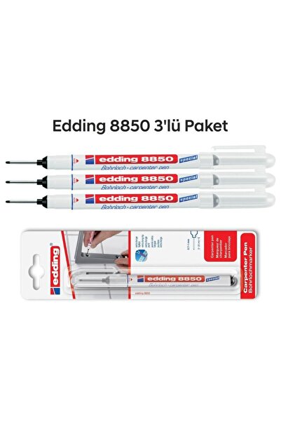 Edding 8850 Montaj İşaretleme ve Marangoz Kalemi 3'lü Paket