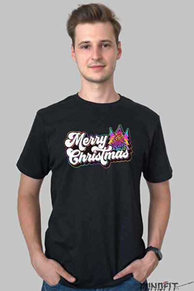 GILDAN Tricou De Craciun Merry Christmas Leopard Tree Barbat