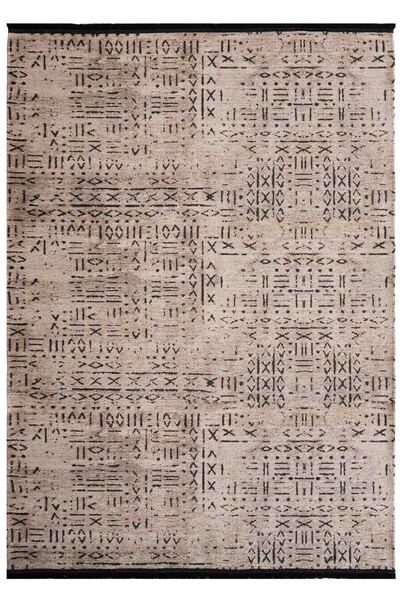Oriente Home İskandinav Desenli Vizon Şönil Makine Halısı Kaymaz Taban Yıkanabilir Mutfak Halısı 7808