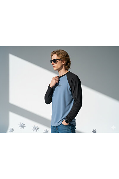 ribana Ανδρικό φούτερ με λαιμόκοψη από βαμβακερό μαλακό υφή, άνετο και χαλαρό