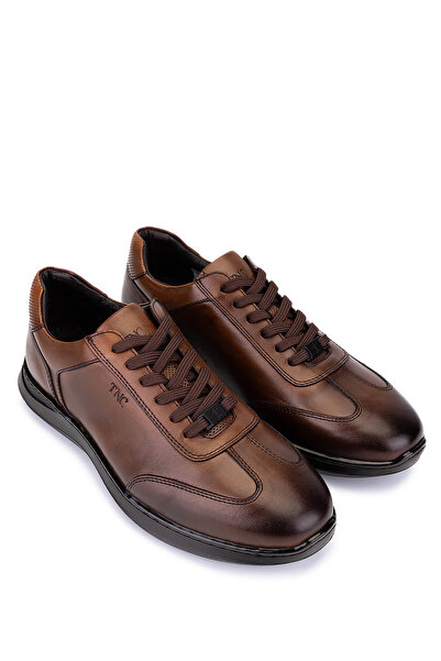 Tamer Tanca Men's Genuine Leather Tan Casual Shoes