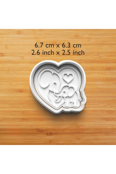 Hobist Cute Sweet Elephant Family Set of 4 Cookie and Candy Dough Molds