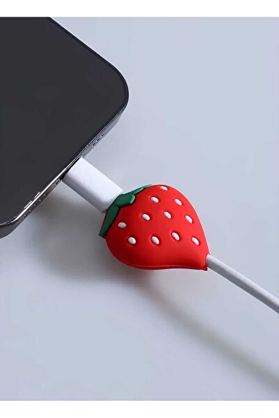 PULİNİN DÜKKANI Strawberry Shaped Cable End Protector