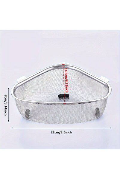 Generic سلة مصفاة حوض من الفولاذ المقاوم للصدأ - فلتر قمامة معدني مانع للتسرب