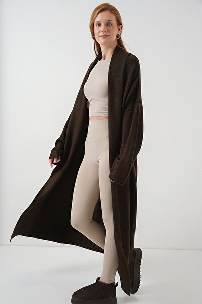 Hiccup Bdart Open Front Long Knit Cardigan