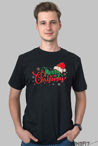 GILDAN Tricou De Craciun Merry Christmas Cu Caciula Mosului 3 Barbat