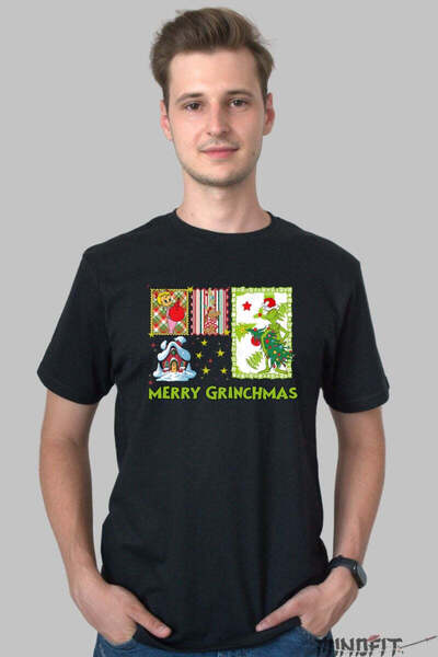 GILDAN Tricou De Craciun Merry Grinchmas Barbat