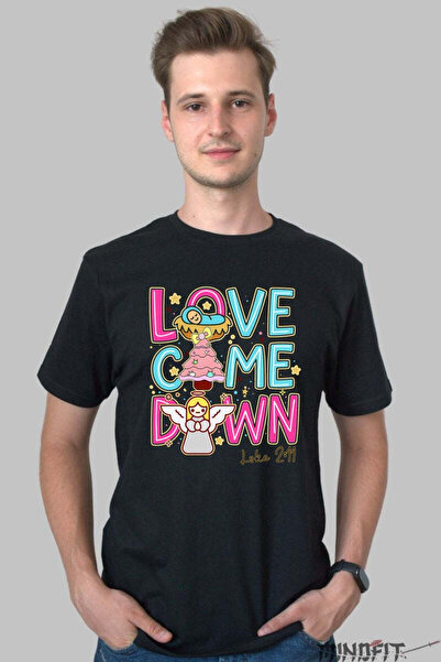 GILDAN Tricou De Craciun Love Came Down Barbat