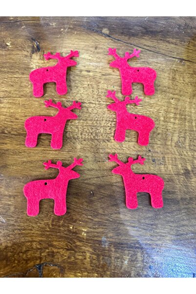 Gönülden Tasarım 6 BUC. SET EMBLEMA DE CĂPĂTĂ DE CĂPĂTĂ ROȘU 8X7 CM