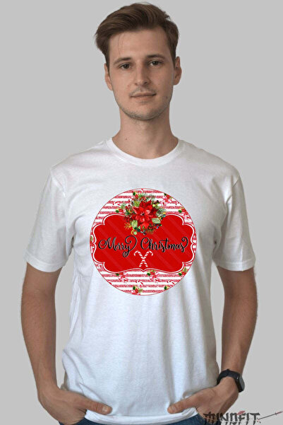 GILDAN Tricou De Craciun Design Floral Merry Christmas Barbat