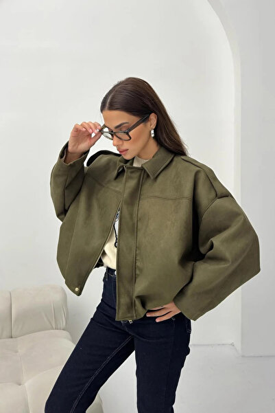 cemo Basic Crop Shirt Jacket (Shacket) Camel Basic, Crop, Shirt