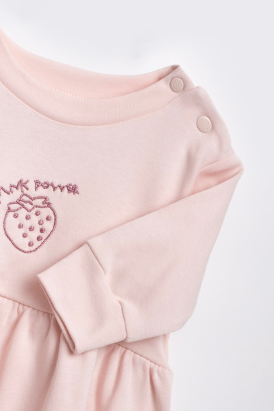 Vauva Embroidered Dress Baby Girl Children's Long Sleeve Transitional Bandage Dress