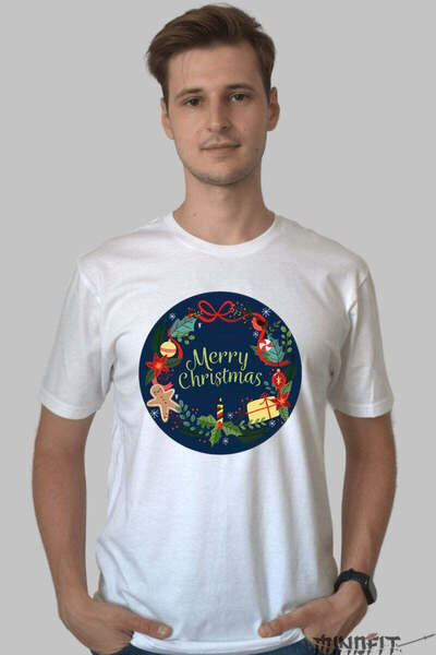 GILDAN Tricou De Craciun Coroana Festiva Merry Christmas Barbat