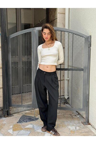 Retrobird Design Athena Vintage Stripe Relax Pants Women Black