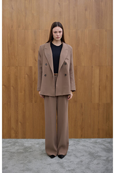 Birgül Bektaş Μπουφάν με βιζόν διπλό πέτο