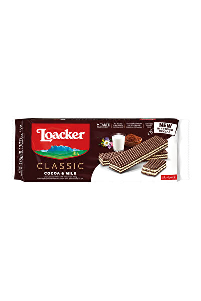Loacker Cacao și lapte 175g