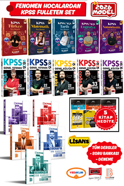 Yediiklim Yayınları Benim Hocam Yayınları 2026 KPSS Tüm Dersler Soru Bankası+...