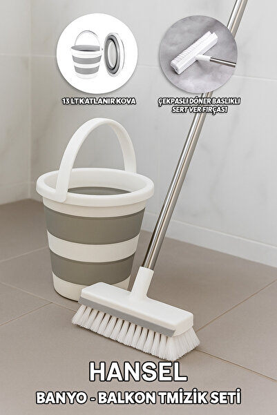 Hansel TEMİZLİK SETİ KOVALI BANYO-BALKON KATLANIR KOVA 13LT