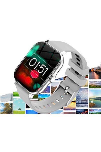 varioshop Smartwatch - Health Monitor, Calls, Notifications, 7 Sports Modes, Color Touchscreen, 2 St