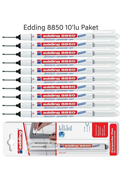 Edding 8850 Montaj İşaretleme ve Marangoz Kalemi 10'lu Paket
