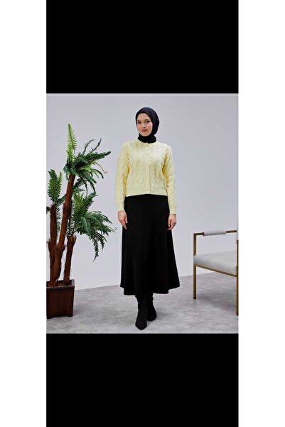 QUAWEAR Κοντή ζακέτα με λαιμόκοψη με κρύο νήμα, ελαστικό ύφασμα Mercerized